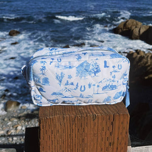 Coastal Cowboy - Western Toile Cosmetic Travel Bag