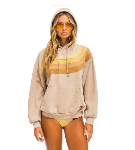 Aviator Nation WAVE STRIPE 4 PULLOVER HOODIE RELAXED