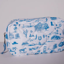 Load image into Gallery viewer, Coastal Cowboy - Western Toile Cosmetic Travel Bag