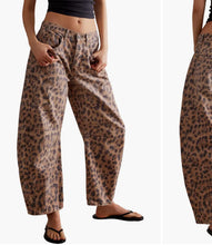 Load image into Gallery viewer, We The Free Good Luck Cheetah Printed Barrel Jeans