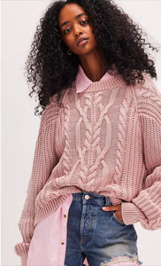 Free People Frankie Cable Sweater