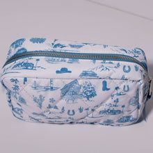 Load image into Gallery viewer, Coastal Cowboy - Western Toile Cosmetic Travel Bag