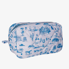 Load image into Gallery viewer, Coastal Cowboy - Western Toile Cosmetic Travel Bag