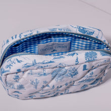 Load image into Gallery viewer, Coastal Cowboy - Western Toile Cosmetic Travel Bag